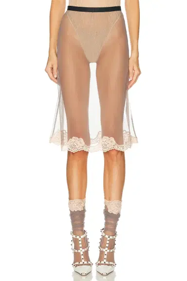 Valentino Lace Jersey Skirt | Thumbnail 1 Valentino Lace Jersey Skirt | Thumbnail 1