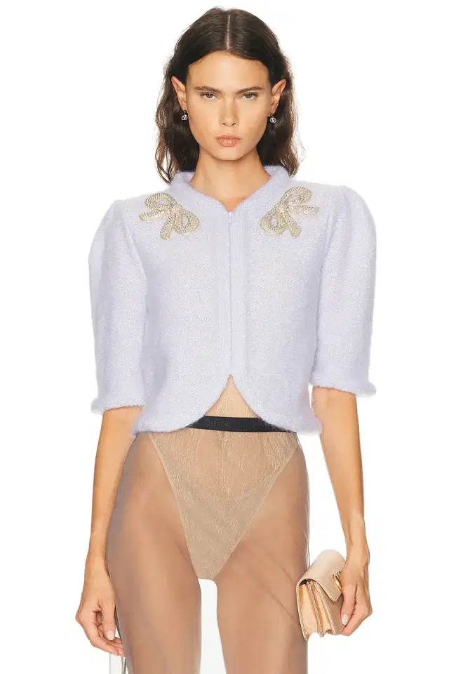 Valentino Mohair Embroidered Cardigan
