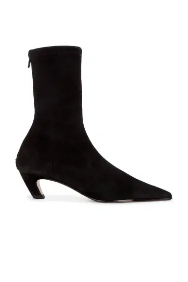 Khaite Arizona Suede Ankle 40 Boot | Thumbnail 1 Khaite Arizona Suede Ankle 40 Boot | Thumbnail 1