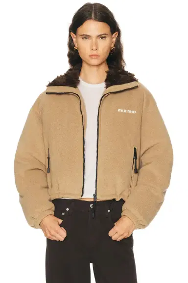 Miu Miu Piumino Pile Jacket | Thumbnail 2 Miu Miu Piumino Pile Jacket | Thumbnail 2