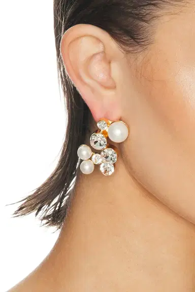 Dries Van Noten Handmade Shell Paste Big Earrings | Thumbnail 2 Dries Van Noten Handmade Shell Paste Big Earrings | Thumbnail 2