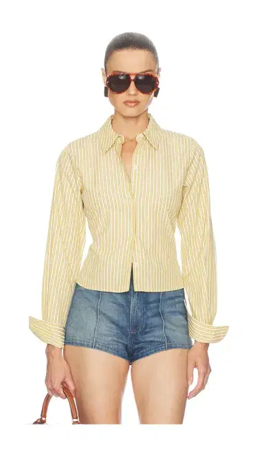 Helsa Stripe Poplin Fitted Shirt | Thumbnail 6