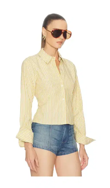 Helsa Stripe Poplin Fitted Shirt | Thumbnail 7