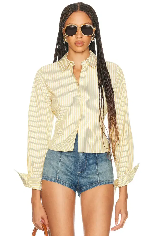 Helsa Stripe Poplin Fitted Shirt