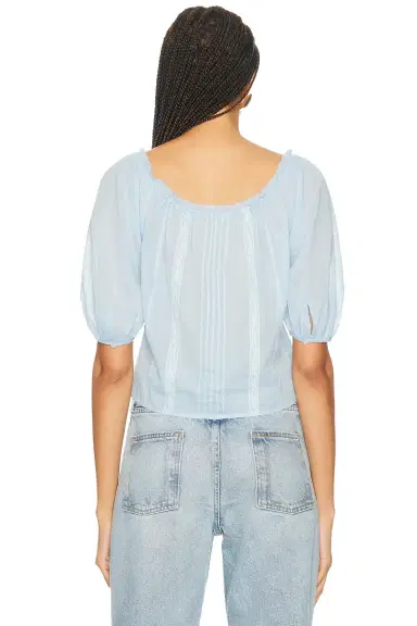 Helsa Voile Peasant Blouse | Thumbnail 3