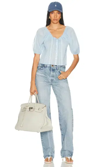 Helsa Voile Peasant Blouse | Thumbnail 4