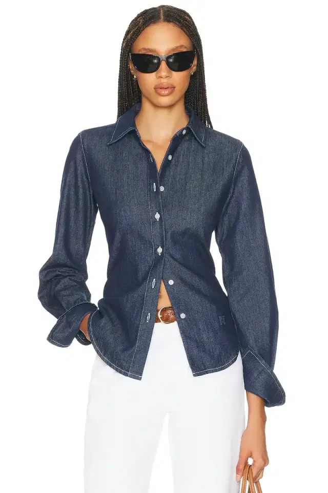 Helsa Denim Fitted Shirt