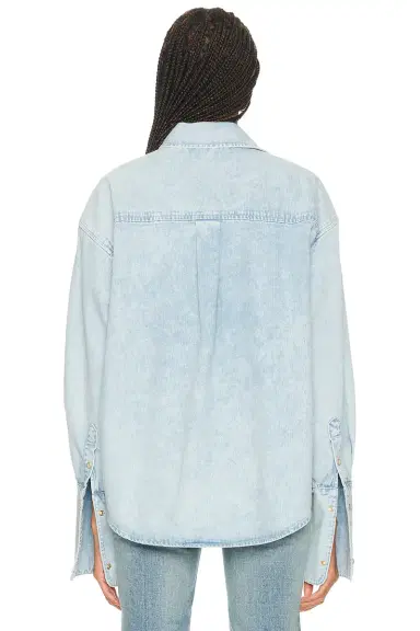 Helsa Washed Denim Shirt | Thumbnail 4