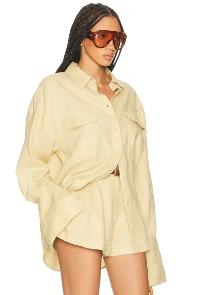 Helsa Washed Linen Shirt | Thumbnail 2