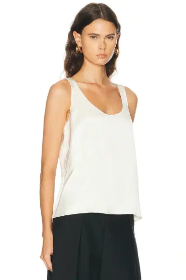 RÓHE Satin Scoop Neck Top | Thumbnail 2