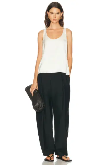 RÓHE Satin Scoop Neck Top | Thumbnail 4