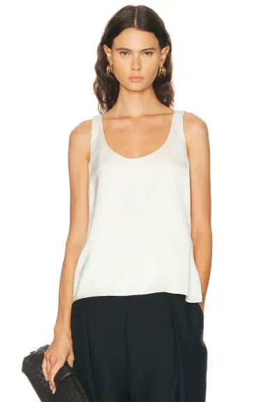 RÓHE Satin Scoop Neck Top | Thumbnail 1