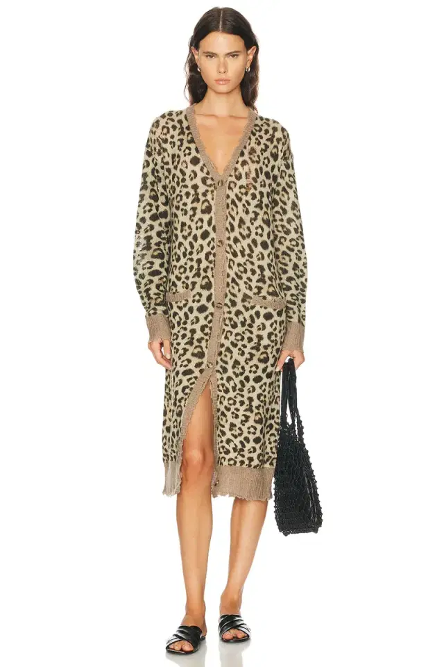 R13 Printed Long Cardigan