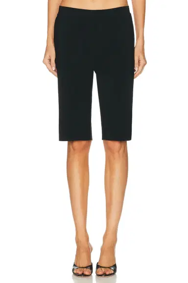 Norma Kamali Flat Front Bermuda Short | Thumbnail 2 Norma Kamali Flat Front Bermuda Short | Thumbnail 2