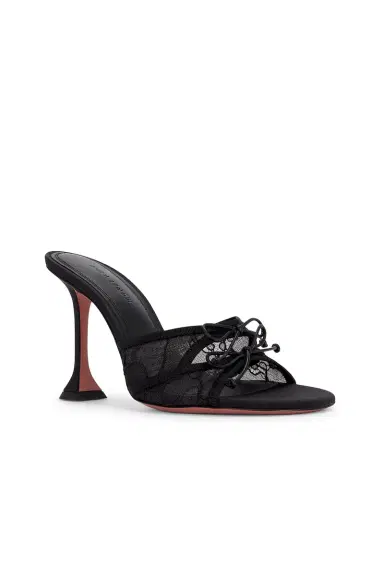 Amina Muaddi Eleonora 95 Lace Slipper Mule | Thumbnail 2 Amina Muaddi Eleonora 95 Lace Slipper Mule | Thumbnail 2