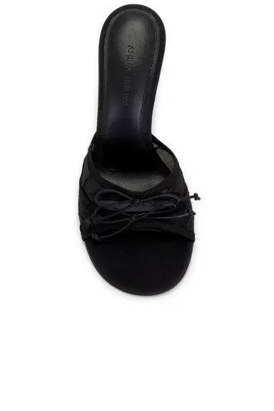 Amina Muaddi Eleonora 95 Lace Slipper Mule | Thumbnail 4 Amina Muaddi Eleonora 95 Lace Slipper Mule | Thumbnail 4