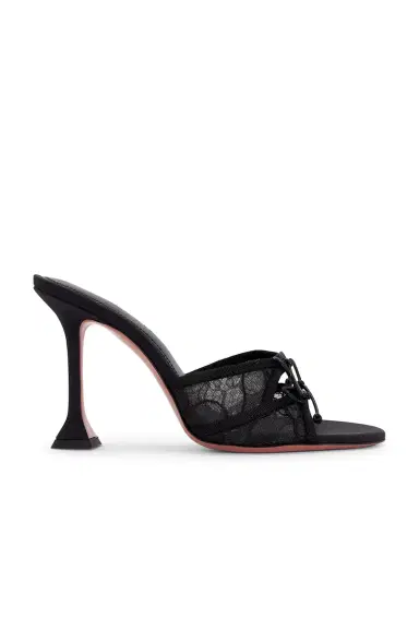 Amina Muaddi Eleonora 95 Lace Slipper Mule | Thumbnail 1 Amina Muaddi Eleonora 95 Lace Slipper Mule | Thumbnail 1