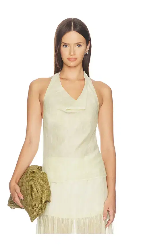 4th & Reckless Saya Semi Sheer Halter Top