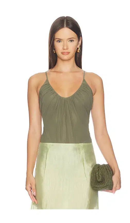 L'AGENCE Gelina Ruched Bodysuit