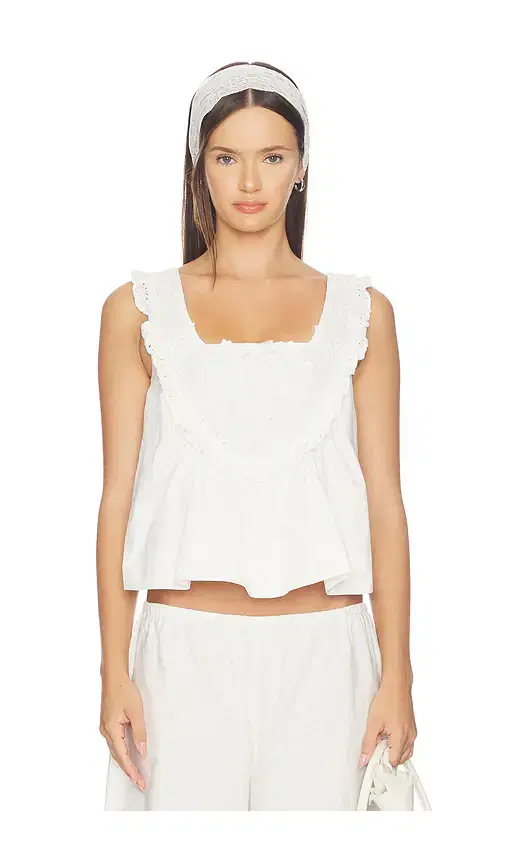 For Love & Lemons Laura Eyelet Top