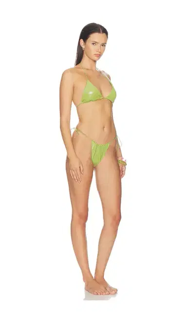 naranja furcado Latex Splash Triangle Bikini Set | Thumbnail 2