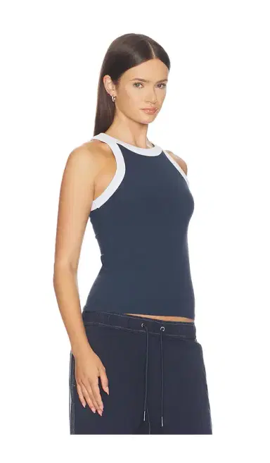 Hudson Jeans Ribbed Racer Tank Top | Thumbnail 2