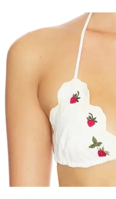 Sea Bindi Strawberry Scallop Bikini Top | Thumbnail 5