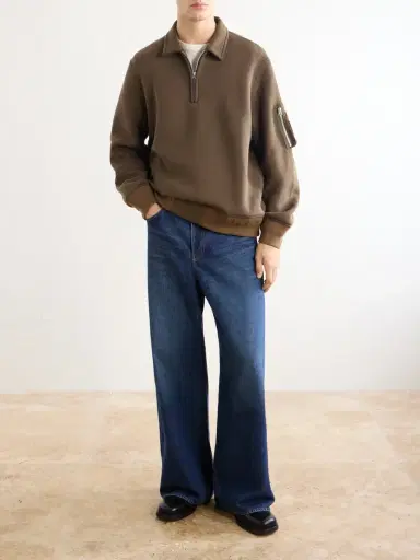 Sacai Cotton-Blend Half-Zip Sweater - Men | Thumbnail 2 Sacai Cotton-Blend Half-Zip Sweater - Men | Thumbnail 2