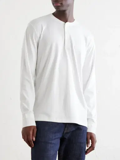 Ralph Lauren Purple Label Cotton-Jersey Henley T-Shirt - Men | Thumbnail 3