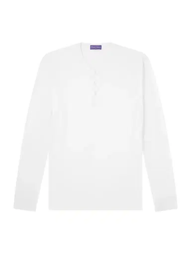 Ralph Lauren Purple Label Cotton-Jersey Henley T-Shirt - Men | Thumbnail 1