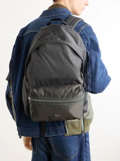 Sacai Logo-Appliquéd Shell Backpack - Men | Thumbnail 3 Sacai Logo-Appliquéd Shell Backpack - Men | Thumbnail 3