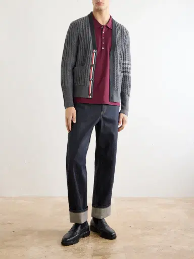 Thom Browne Cotton-Jersey Polo Shirt - Men | Thumbnail 2 Thom Browne Cotton-Jersey Polo Shirt - Men | Thumbnail 2