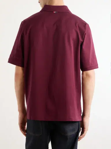 Thom Browne Cotton-Jersey Polo Shirt - Men | Thumbnail 4 Thom Browne Cotton-Jersey Polo Shirt - Men | Thumbnail 4