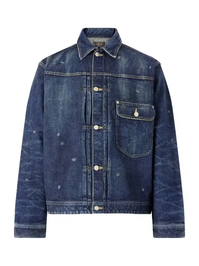 Beams Plus Digger Distressed Denim Jacket - Men
