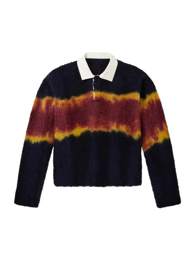 Sacai Chusen-Dyed Wool-Blend Polo Sweater - Men