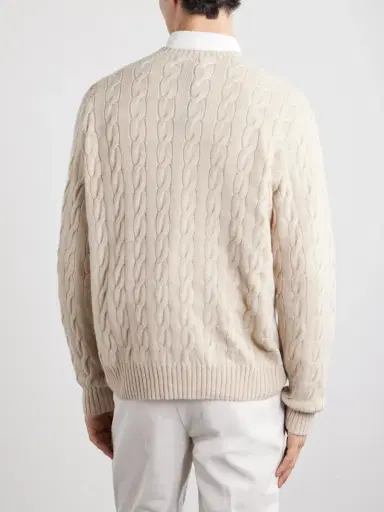 Ralph Lauren Purple Label Cashmere Cable-Knit Sweater - Men | Thumbnail 4