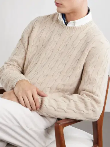 Ralph Lauren Purple Label Cashmere Cable-Knit Sweater - Men | Thumbnail 5