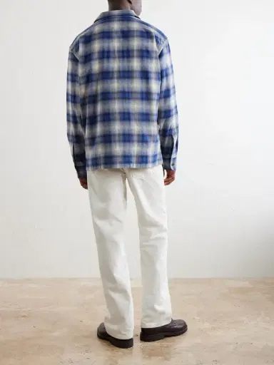 Ralph Lauren Purple Label Checked Cotton and Cashmere-Blend Shirt - Men | Thumbnail 4 Ralph Lauren Purple Label Checked Cotton and Cashmere-Blend Shirt - Men | Thumbnail 4