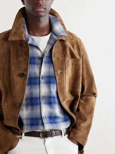 Ralph Lauren Purple Label Checked Cotton and Cashmere-Blend Shirt - Men | Thumbnail 5 Ralph Lauren Purple Label Checked Cotton and Cashmere-Blend Shirt - Men | Thumbnail 5