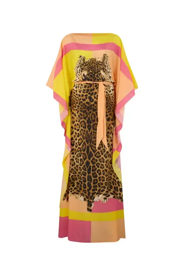 Roberto Cavalli Silk Kaftan with Cavalli Pop Print