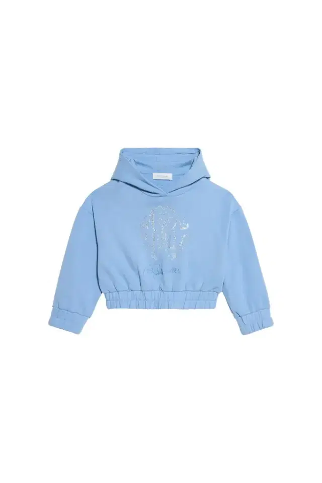 Roberto Cavalli Sky Blue Hooded Sweatshirt