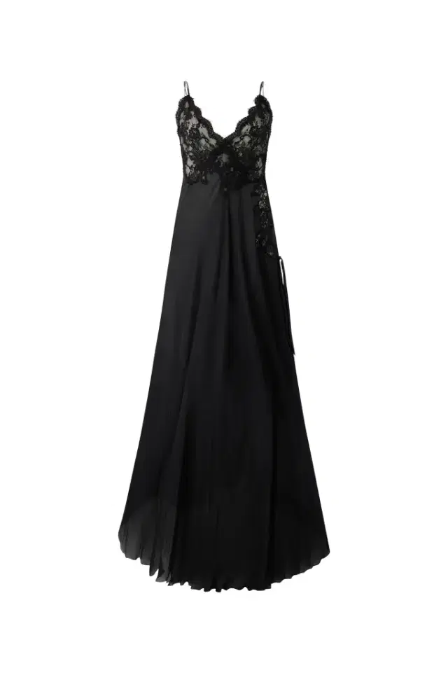 Roberto Cavalli Extra-Long Black Silk Dress