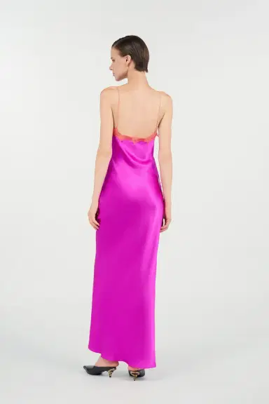 Roberto Cavalli Fuchsia Silk Maxi Slip Dress | Thumbnail 3 Roberto Cavalli Fuchsia Silk Maxi Slip Dress | Thumbnail 3