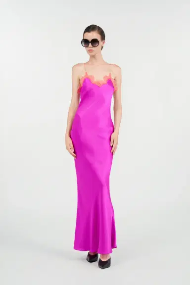 Roberto Cavalli Fuchsia Silk Maxi Slip Dress | Thumbnail 7 Roberto Cavalli Fuchsia Silk Maxi Slip Dress | Thumbnail 7