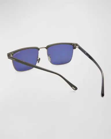 Tom Ford Men's FT0997-Hudson Half-Rim Square Sunglasses | Thumbnail 2 Tom Ford Men's FT0997-Hudson Half-Rim Square Sunglasses | Thumbnail 2