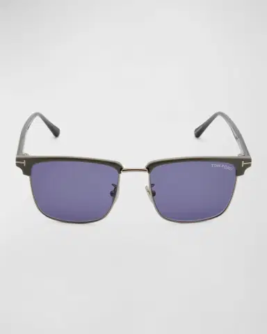 Tom Ford Men's FT0997-Hudson Half-Rim Square Sunglasses | Thumbnail 3 Tom Ford Men's FT0997-Hudson Half-Rim Square Sunglasses | Thumbnail 3