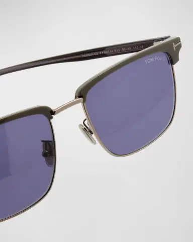 Tom Ford Men's FT0997-Hudson Half-Rim Square Sunglasses | Thumbnail 5 Tom Ford Men's FT0997-Hudson Half-Rim Square Sunglasses | Thumbnail 5