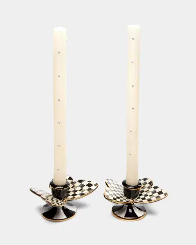 MacKenzie-Childs Courtly Check Butterfly Candle Holders, Set Of 2 | Thumbnail 2