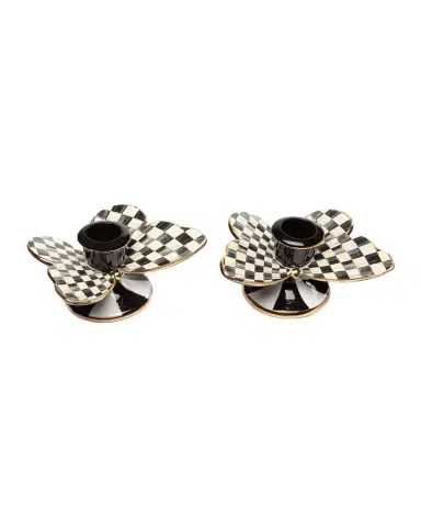MacKenzie-Childs Courtly Check Butterfly Candle Holders, Set Of 2 | Thumbnail 1