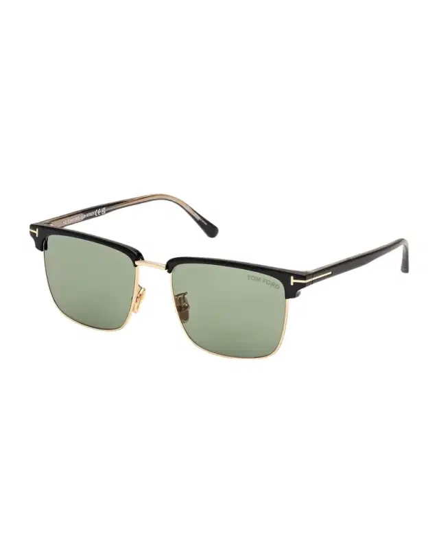 Tom Ford Men's FT0997-Hudson Half-Rim Square Sunglasses
